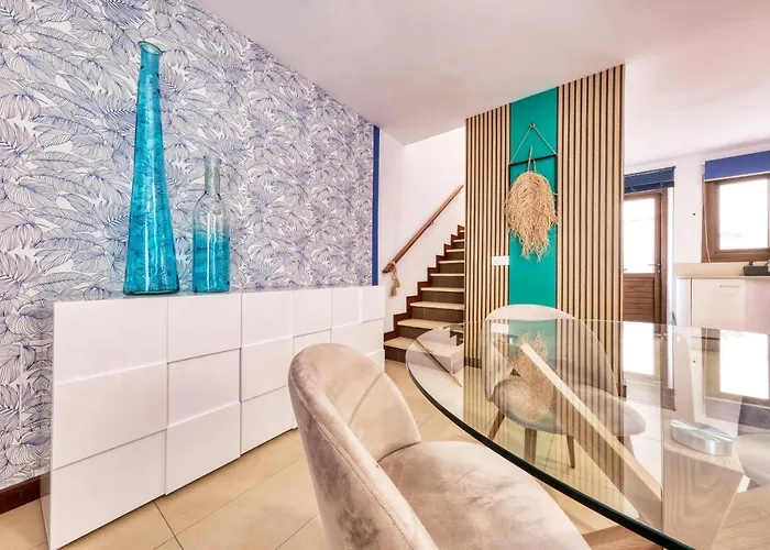 Casa Bleu - Duplex With Shared Pool, Balcony, Terrace And Grill By Lanzarote